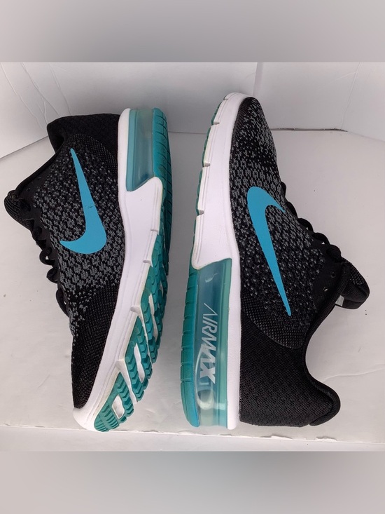 Nike Air Max Sequent 2 Bkack/Gray Lace Up Men\'s Running Low Top Shoes Sz 9
